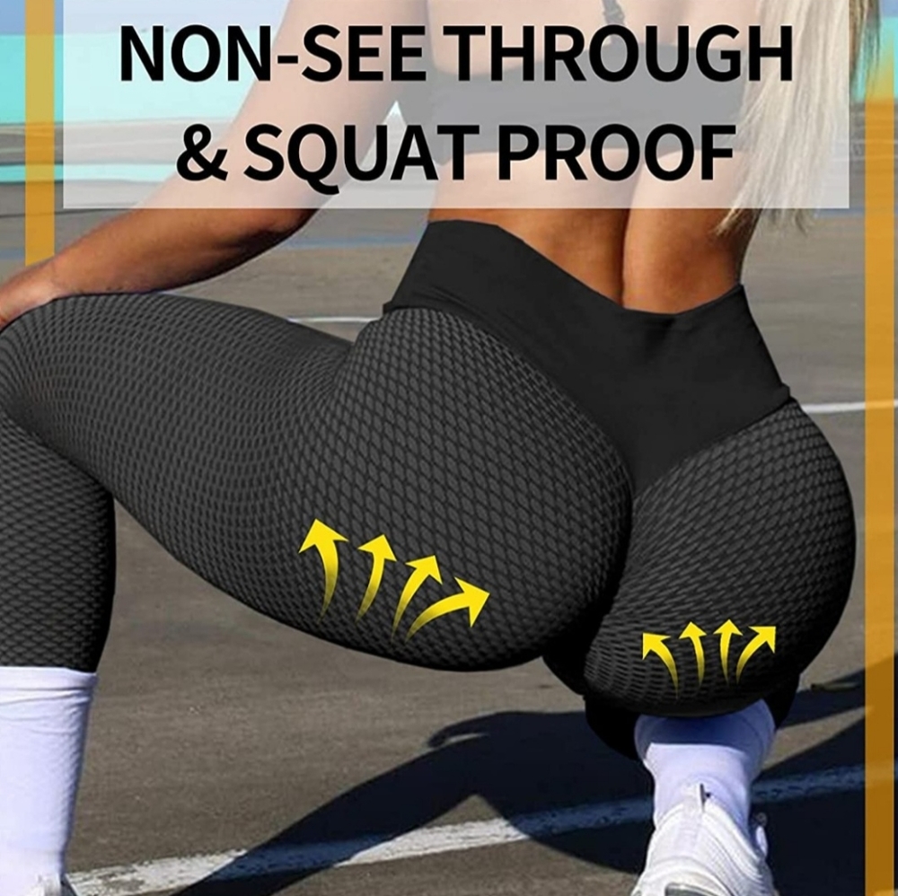 TikTok Butt-Lifting Leggings in Black & Gray, Brand New, Never Worn, size Large